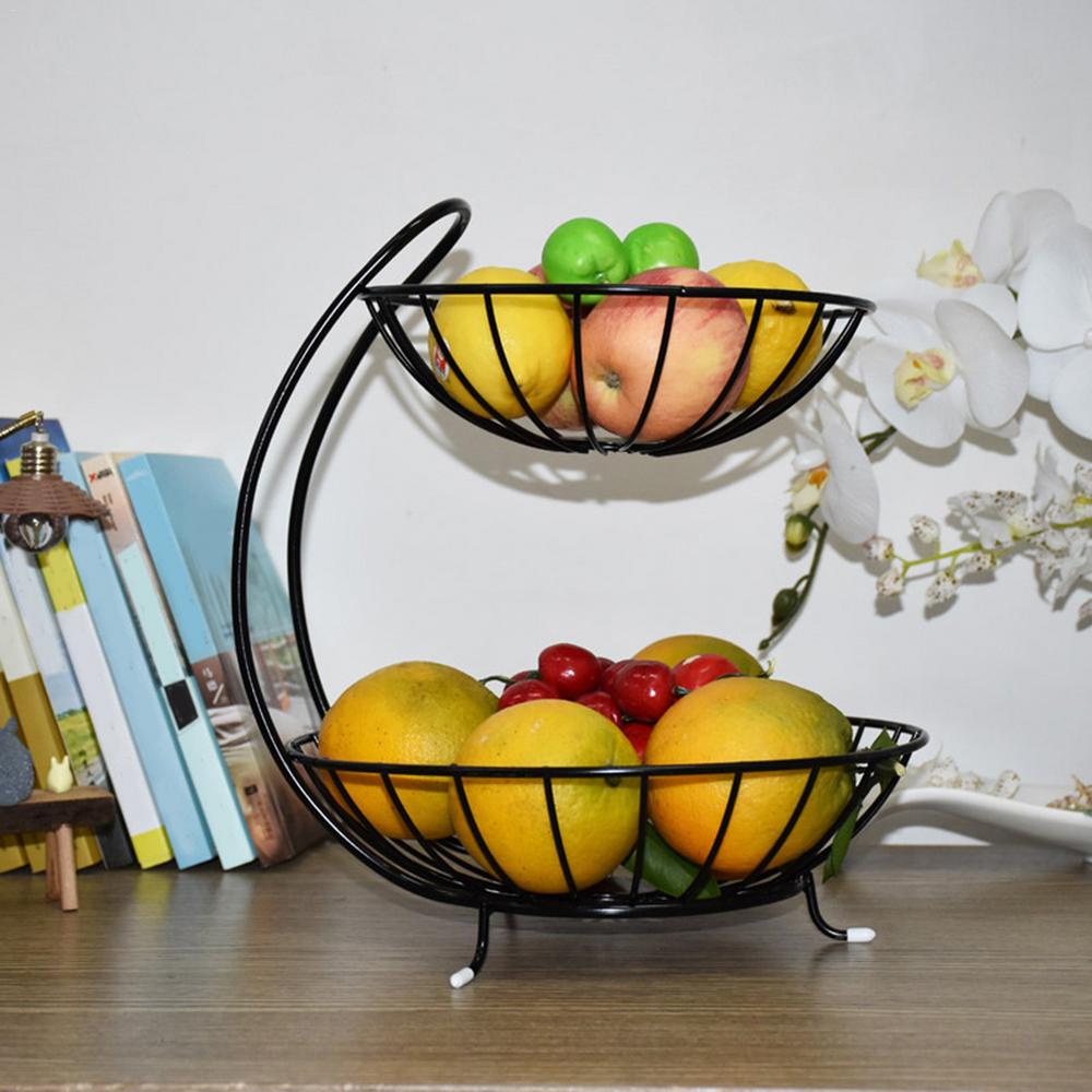 Iron Double Layer Fruit Basket