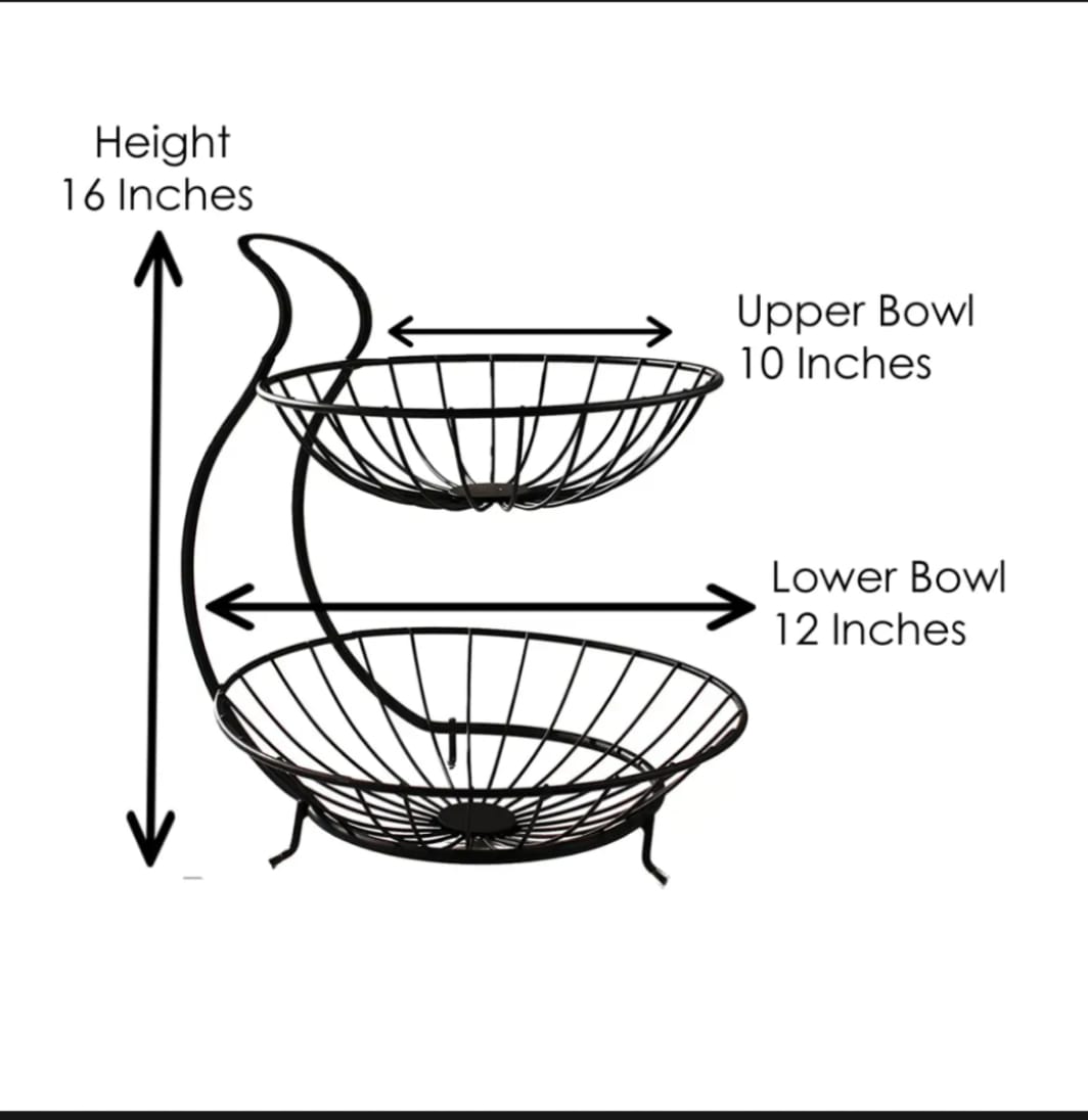 Iron Double Layer Fruit Basket