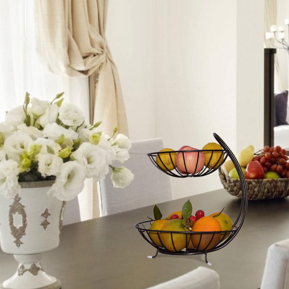 Iron Double Layer Fruit Basket